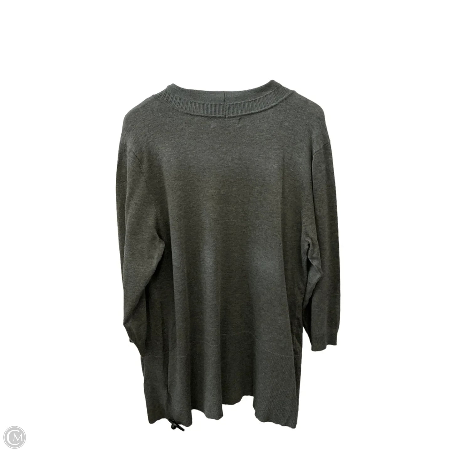 Cardigan By Karen Scott In Grey, Size: Xl