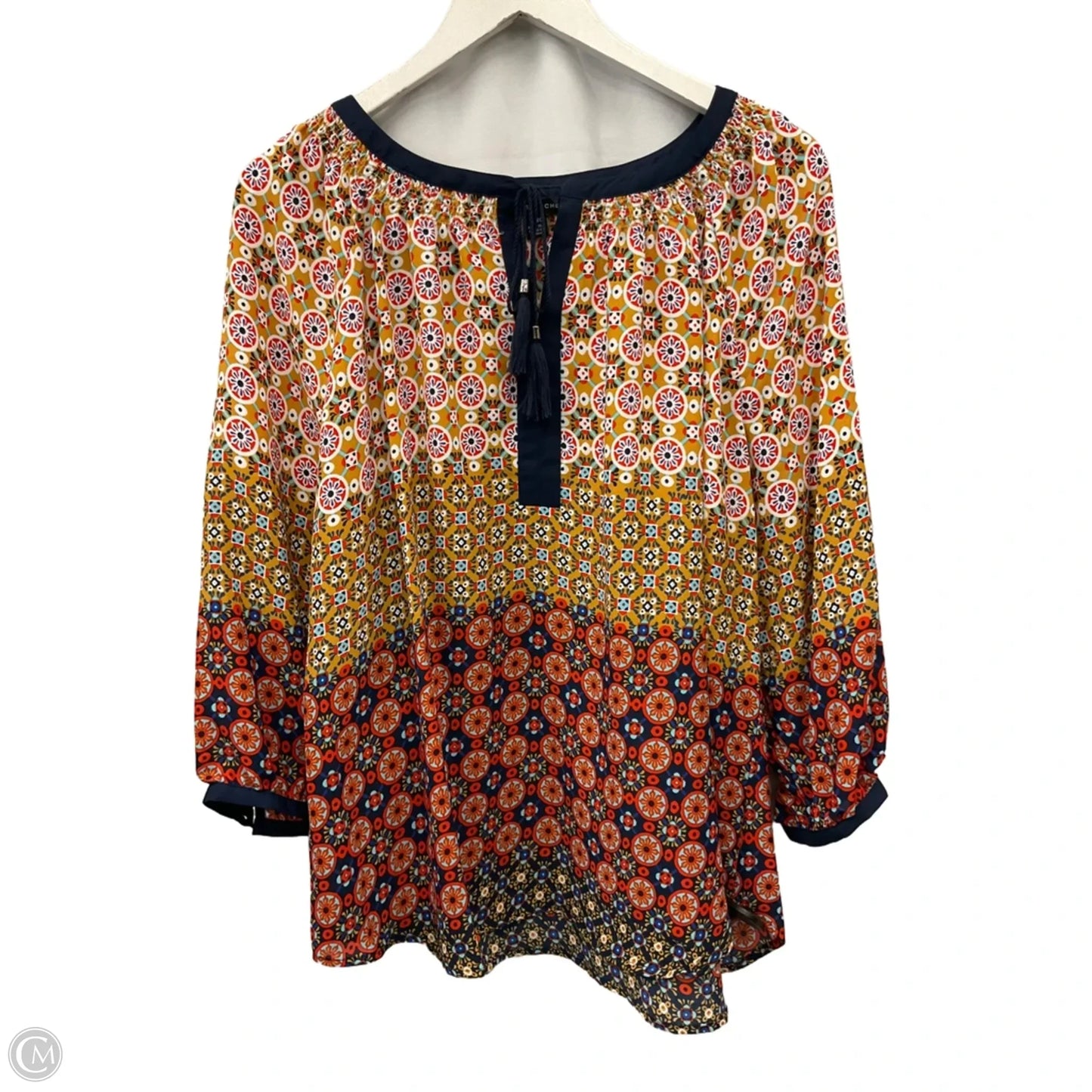 Top 3/4 Sleeve By Zac And Rachel In Yellow, Size: Xl