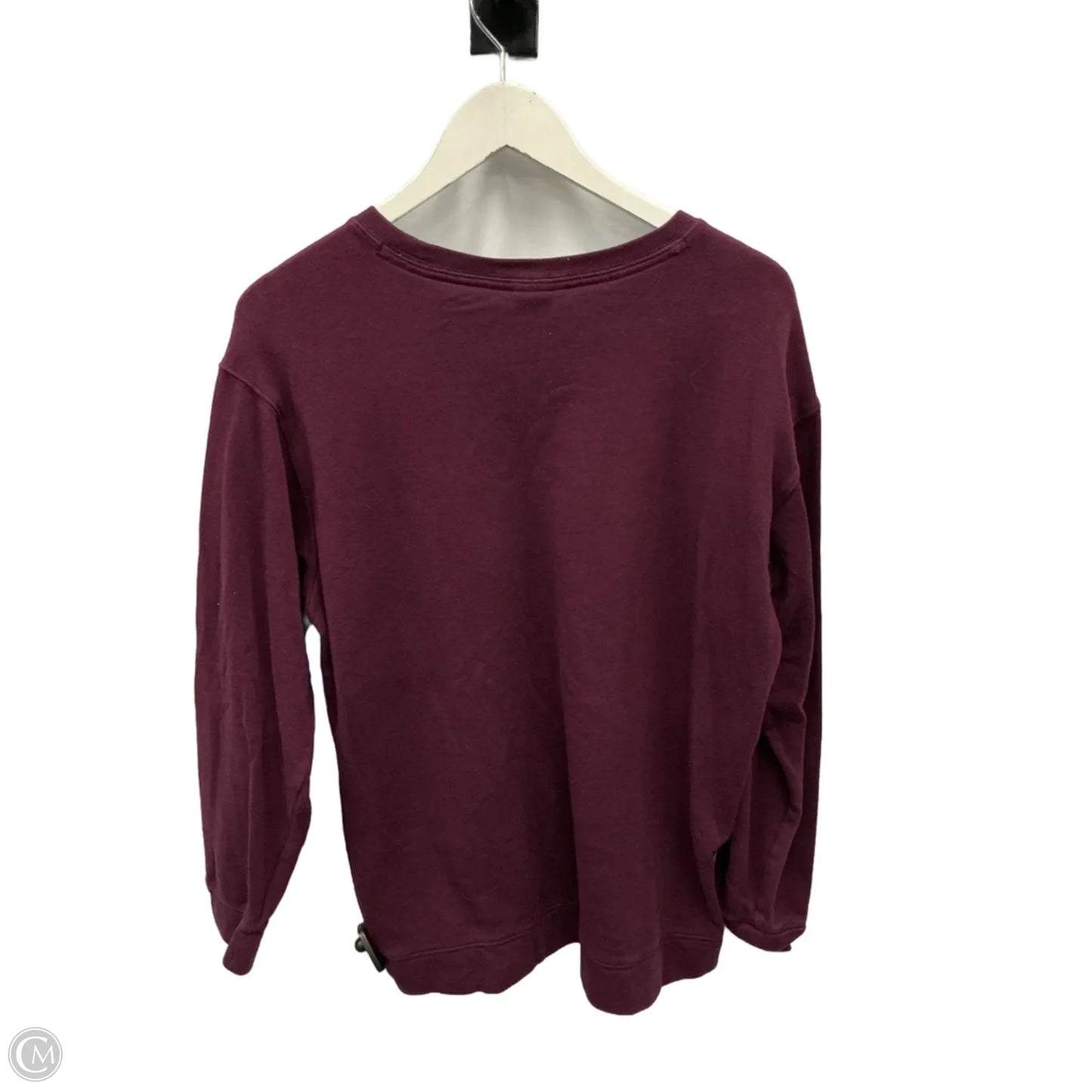 Top Long Sleeve By Pink In Maroon, Size: M