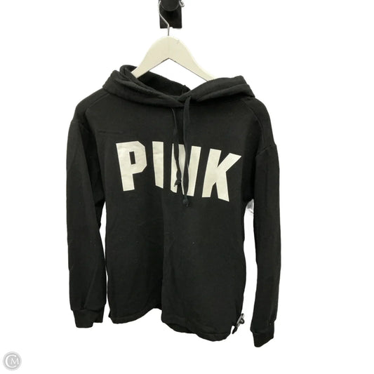 Sweatshirt Hoodie By Pink In Black, Size: S