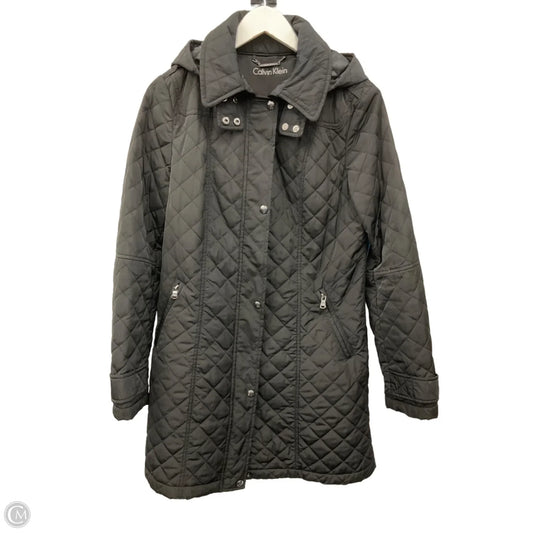 Coat Puffer & Quilted By Calvin Klein In Black, Size: S