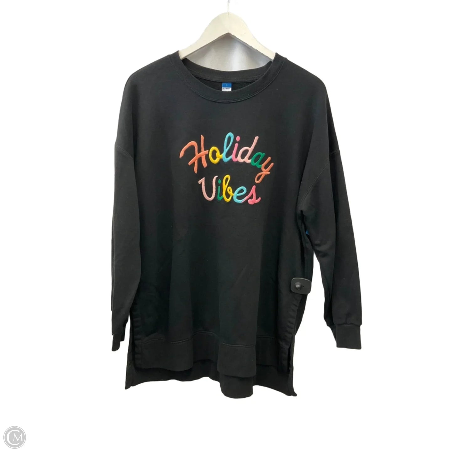 Sweatshirt Crewneck By Old Navy In Black, Size: L