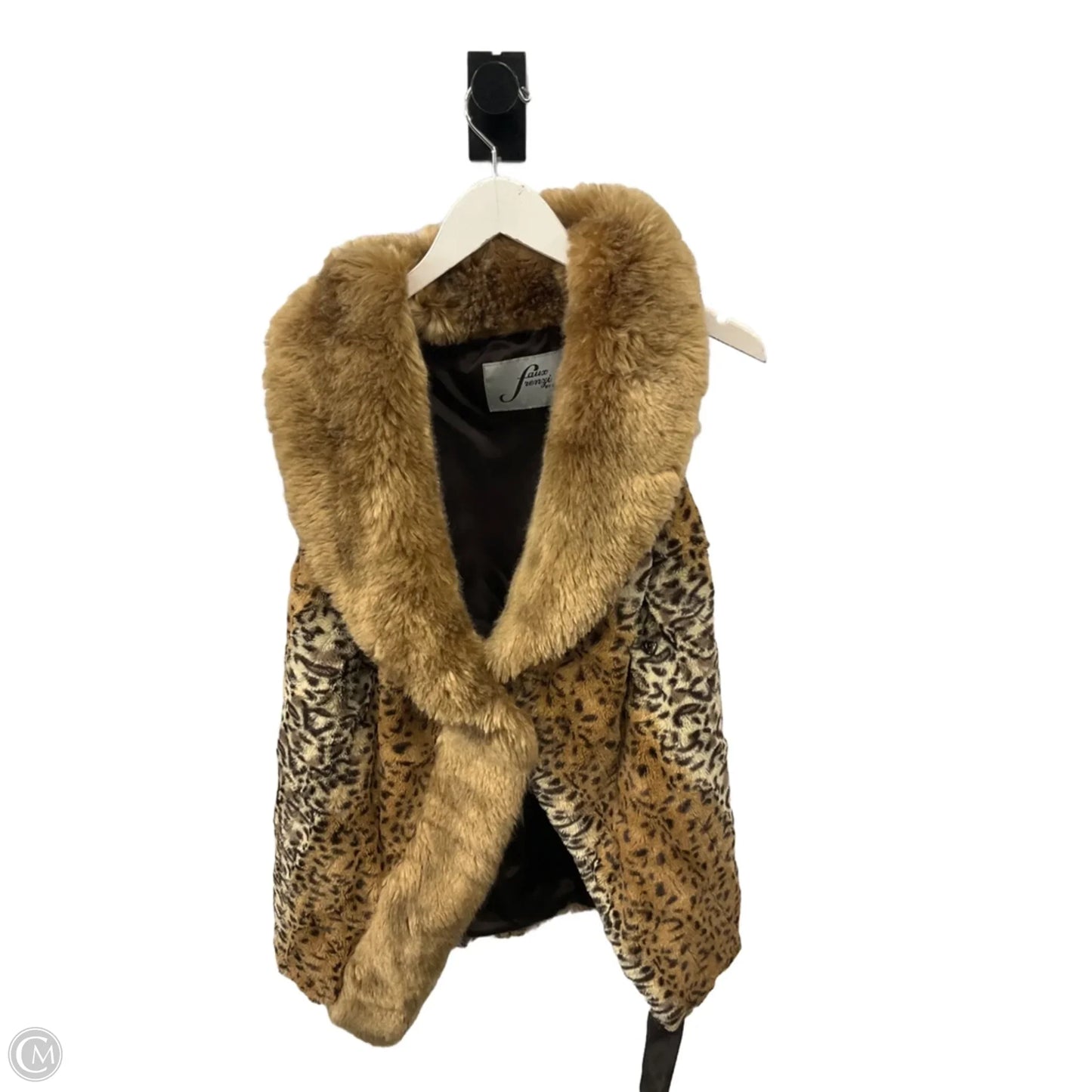 Vest Faux Fur & Sherpa By Cmc In Animal Print, Size: L