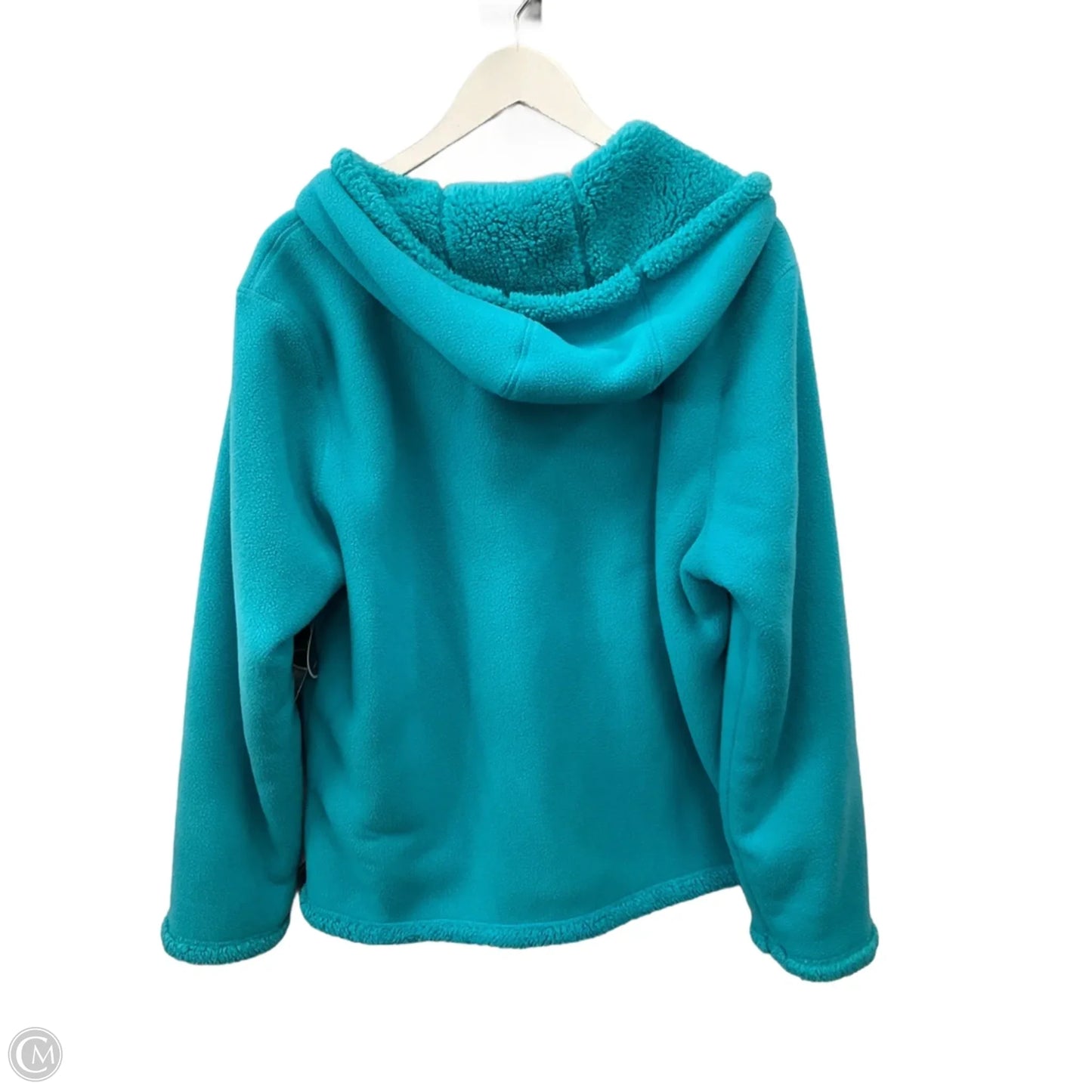 Jacket Fleece By Faded Glory In Aqua, Size: 2x