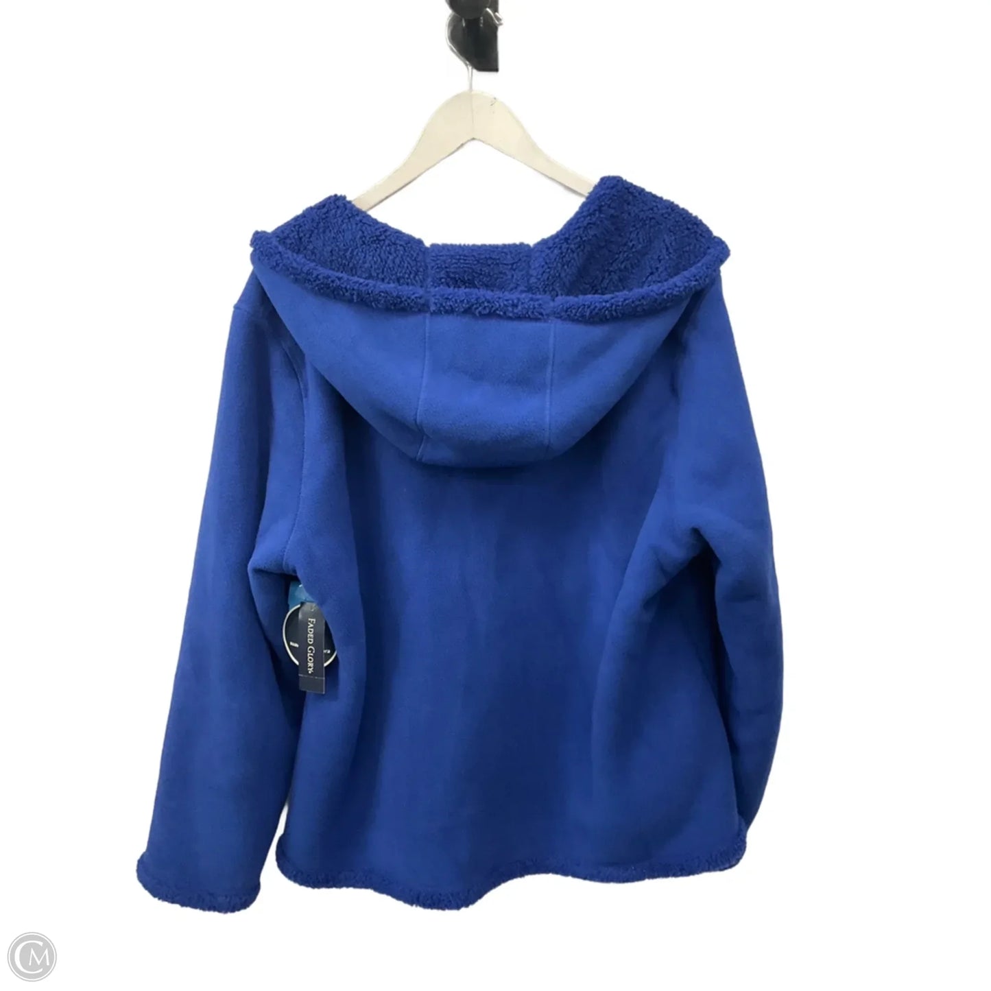 Jacket Fleece By Faded Glory In Blue, Size: 2x