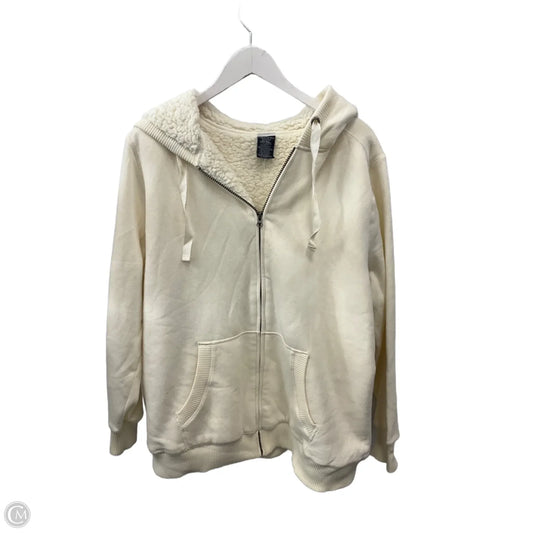 Jacket Fleece By Faded Glory In Cream, Size: 2x