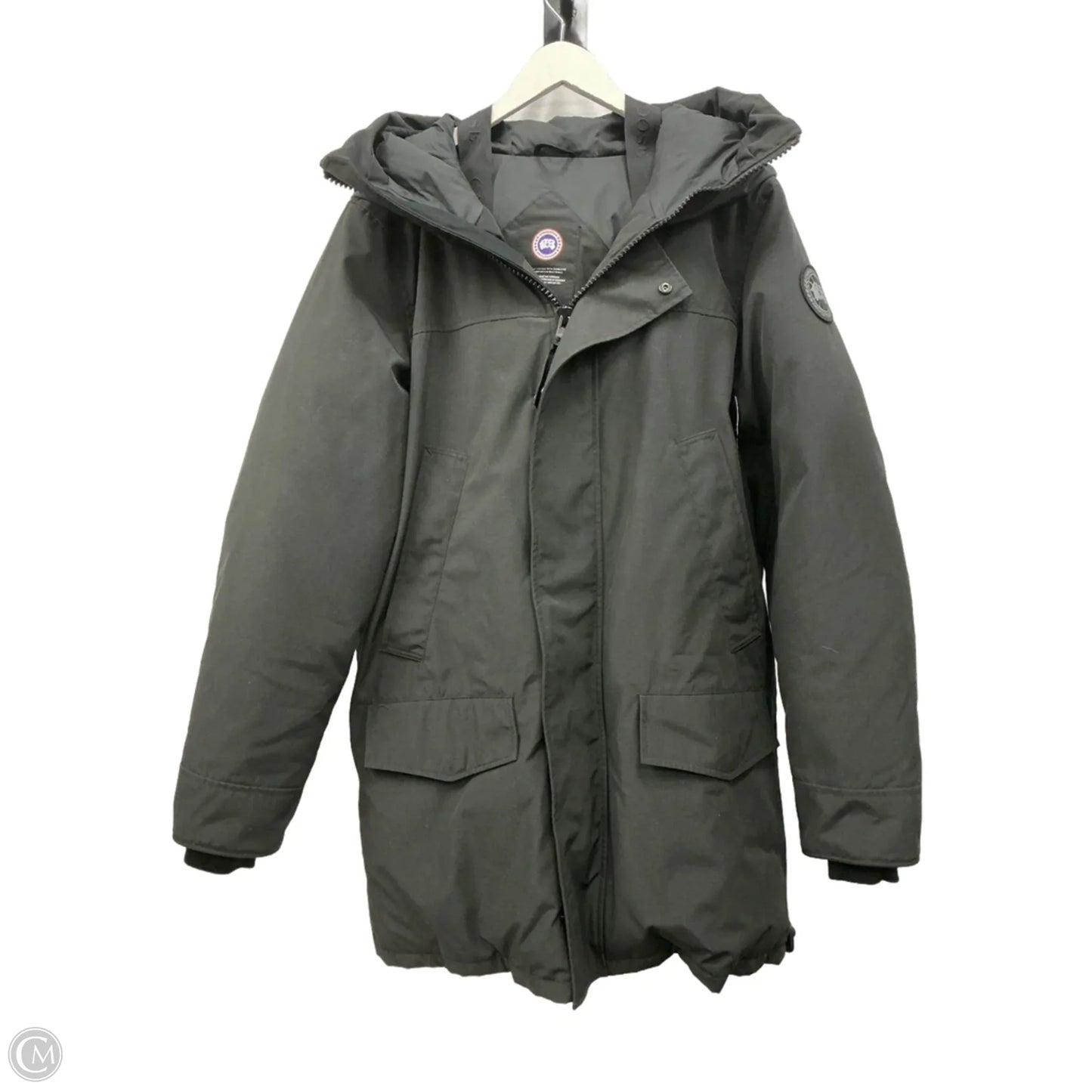 Coat Luxury Designer By Canada Goose In Black, Size: L