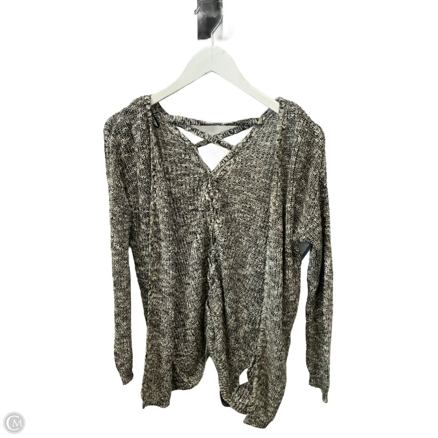 Cardigan By Freshman In Black & White, Size: L