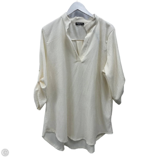 Top Short Sleeve By Heimish Usa In Cream, Size: 3x