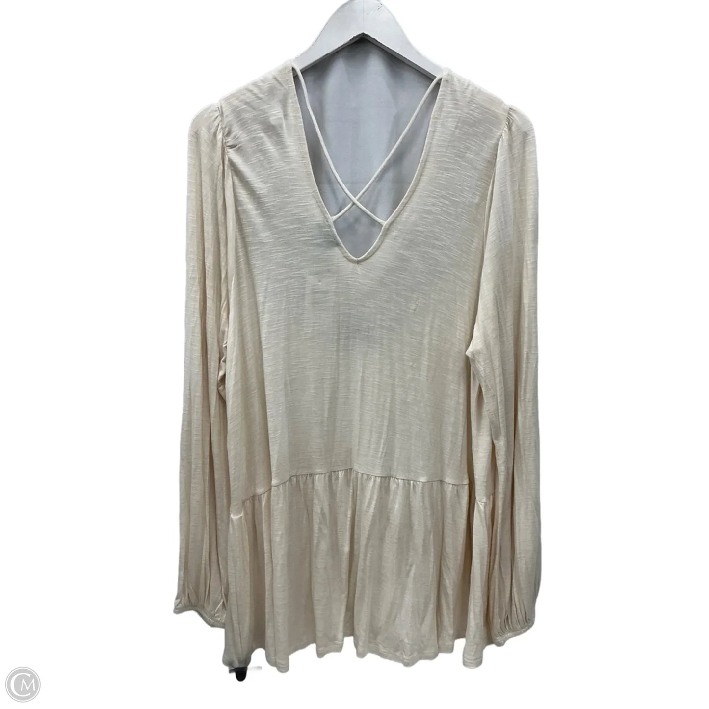 Top Long Sleeve By Torrid In Cream, Size: 2x