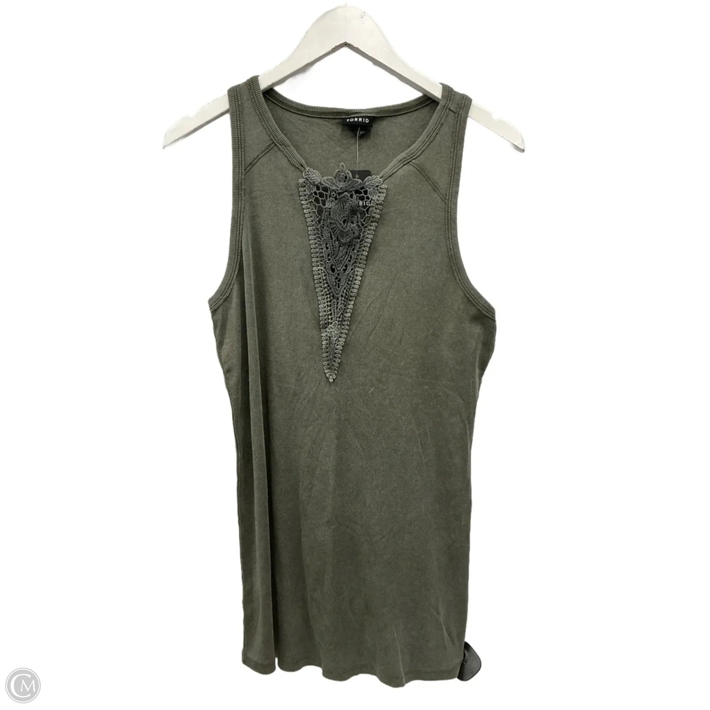 Top Sleeveless By Torrid In Green, Size: 2x