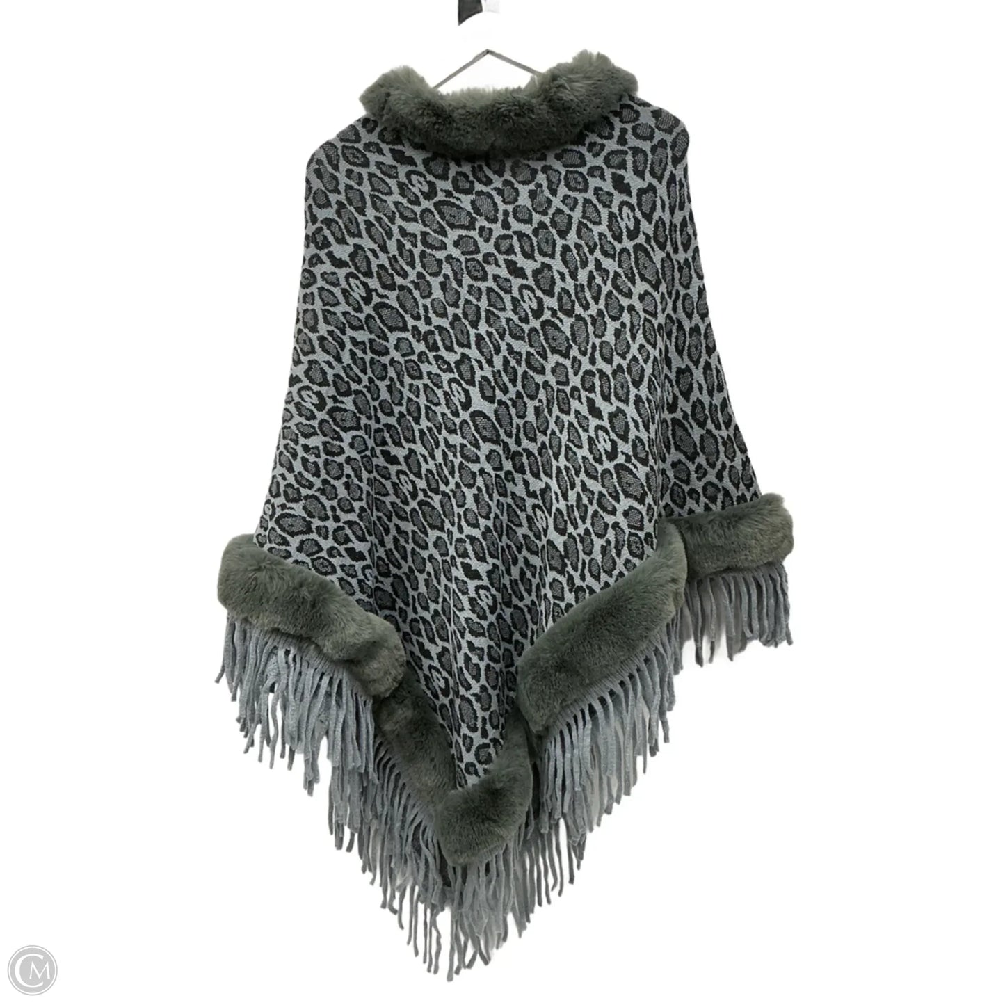 Poncho By Clothes Mentor In Grey, Size: Osfm