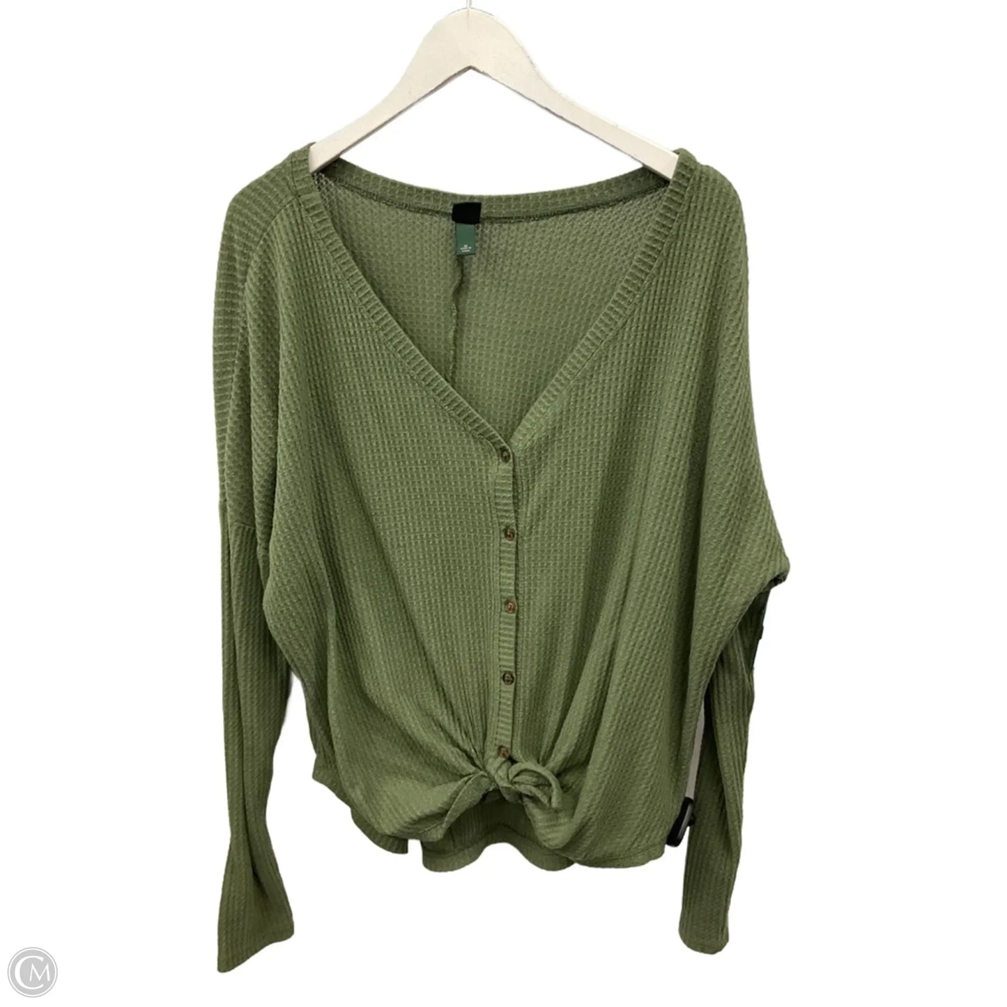 Top Long Sleeve By Wild Fable In Green, Size: Xl