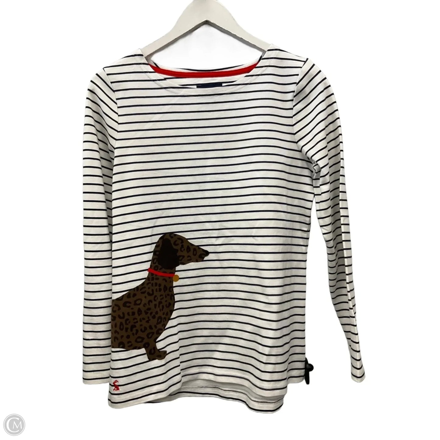 Top Long Sleeve By Joules In Blue & White, Size: S
