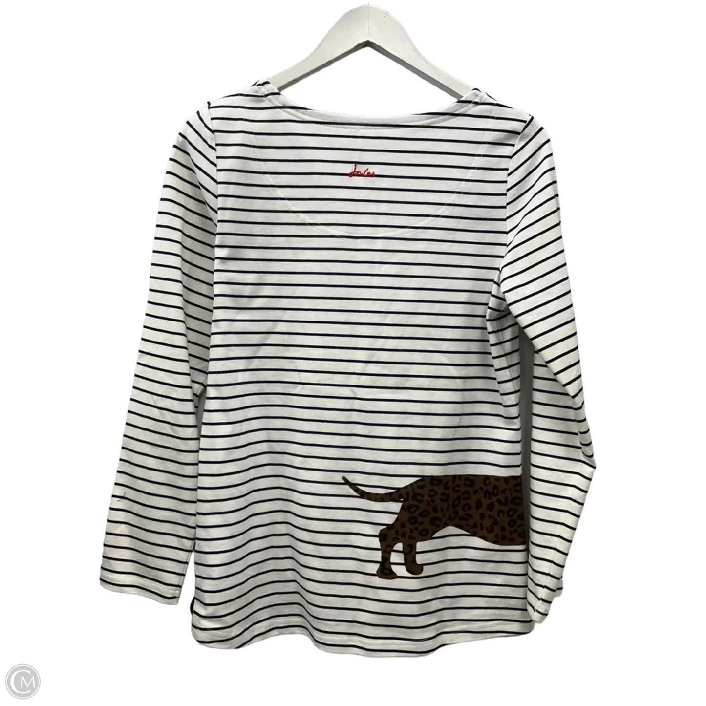 Top Long Sleeve By Joules In Blue & White, Size: S