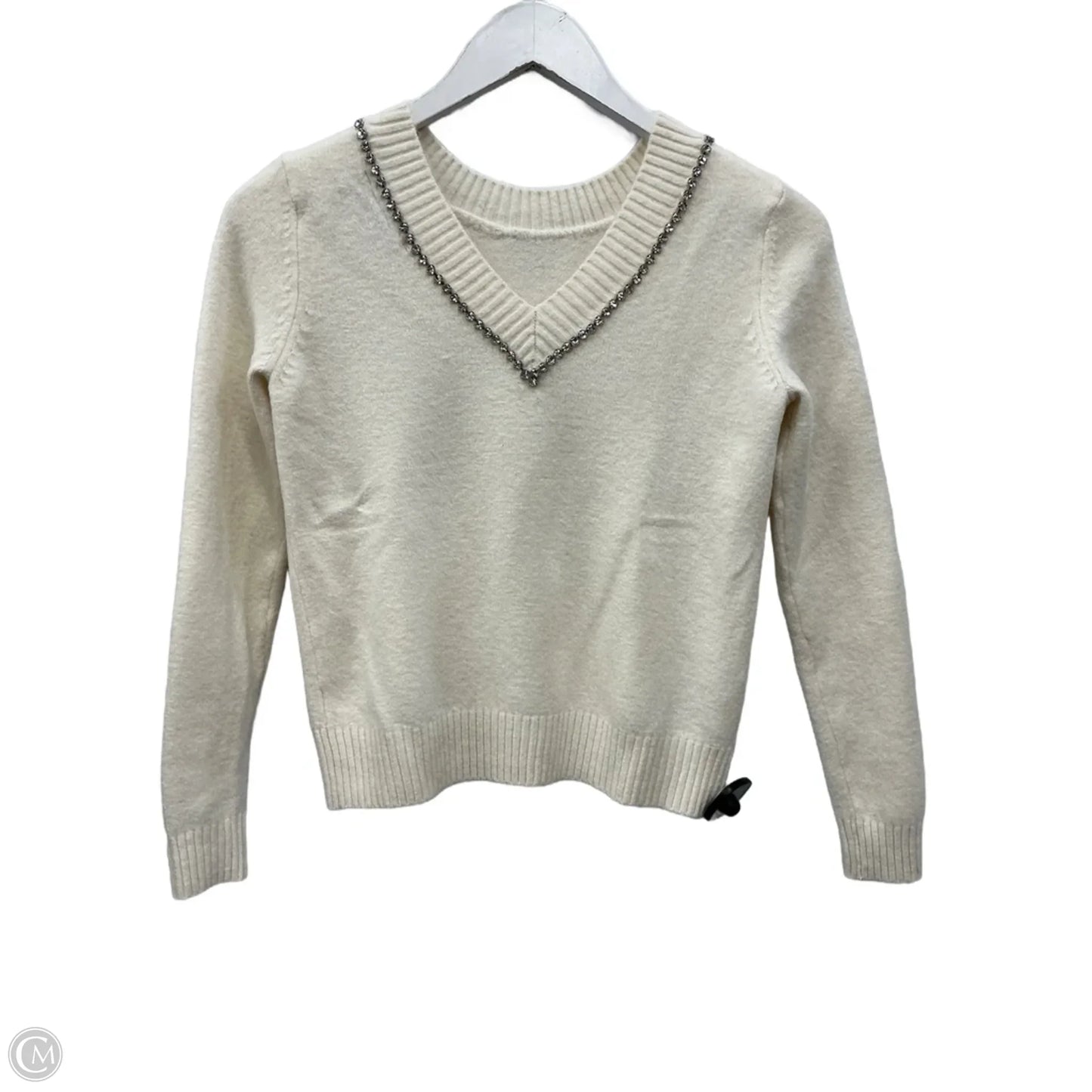 Sweater By Clothes Mentor In Cream, Size: Xs