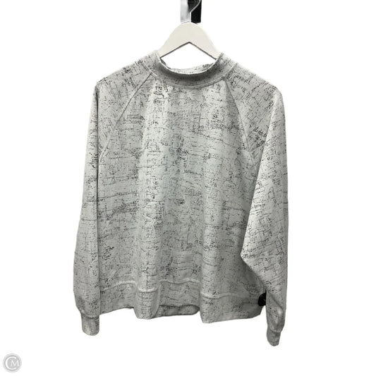Athletic Top Long Sleeve Collar By Eddie Bauer In Grey, Size: Xl