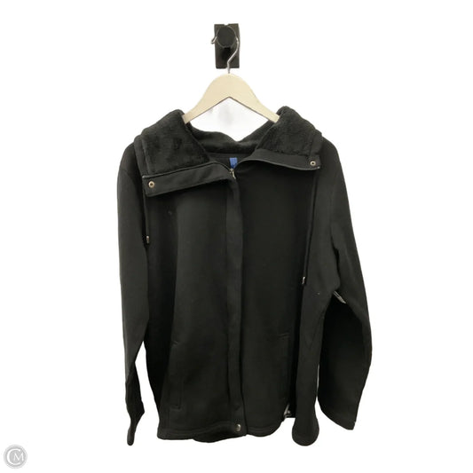 Jacket Fleece By Falls Creek In Black, Size: 2x