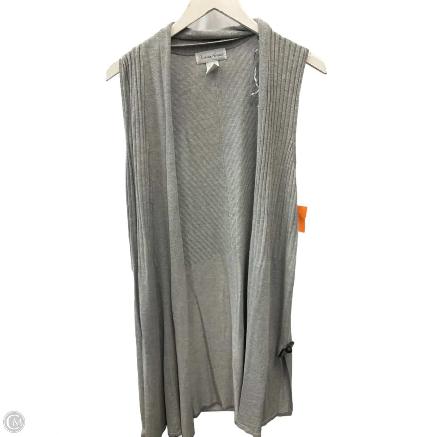 Vest Sweater By Clothes Mentor In Grey, Size: 1x