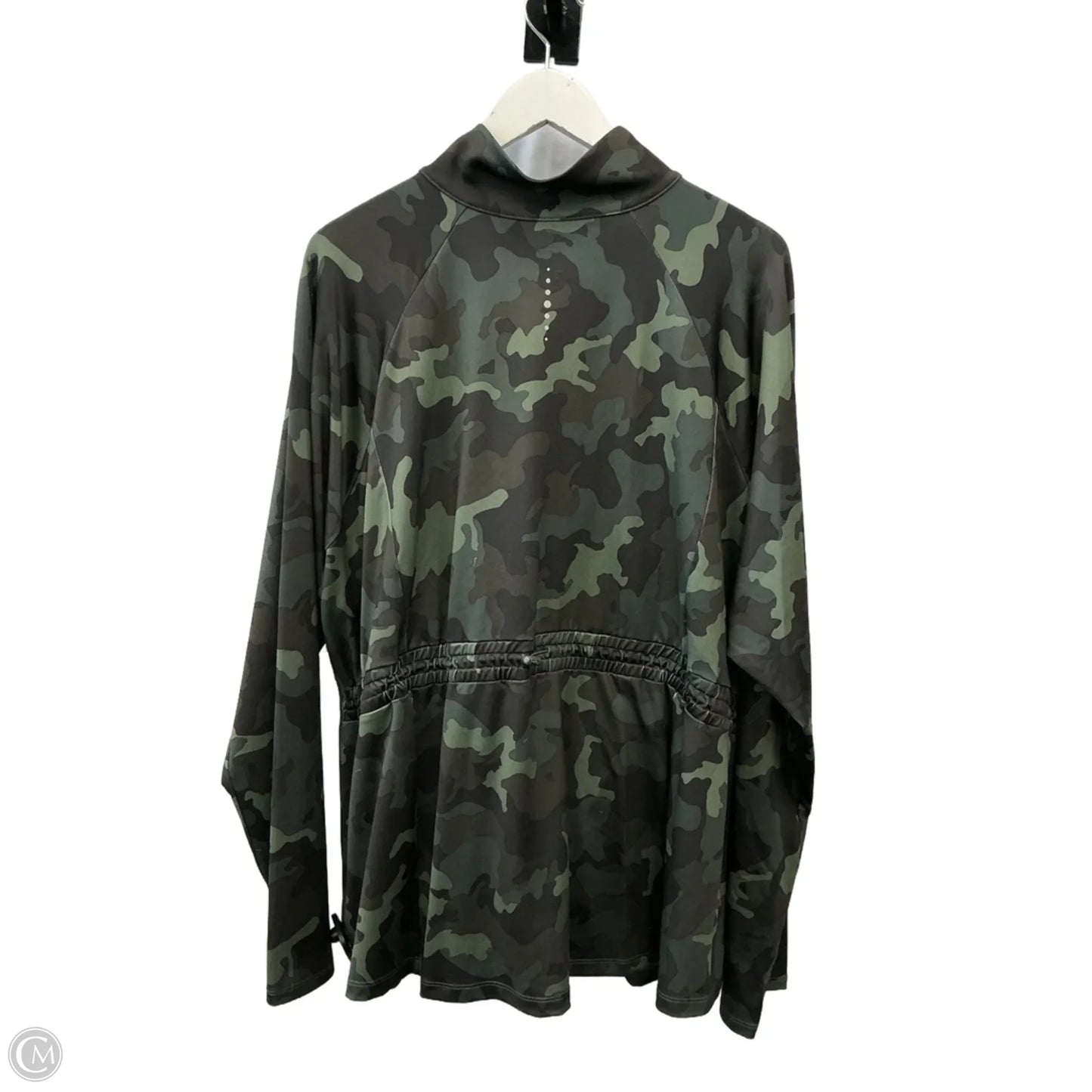 Athletic Top Long Sleeve Collar By Tek Gear In Camouflage Print, Size: 3x
