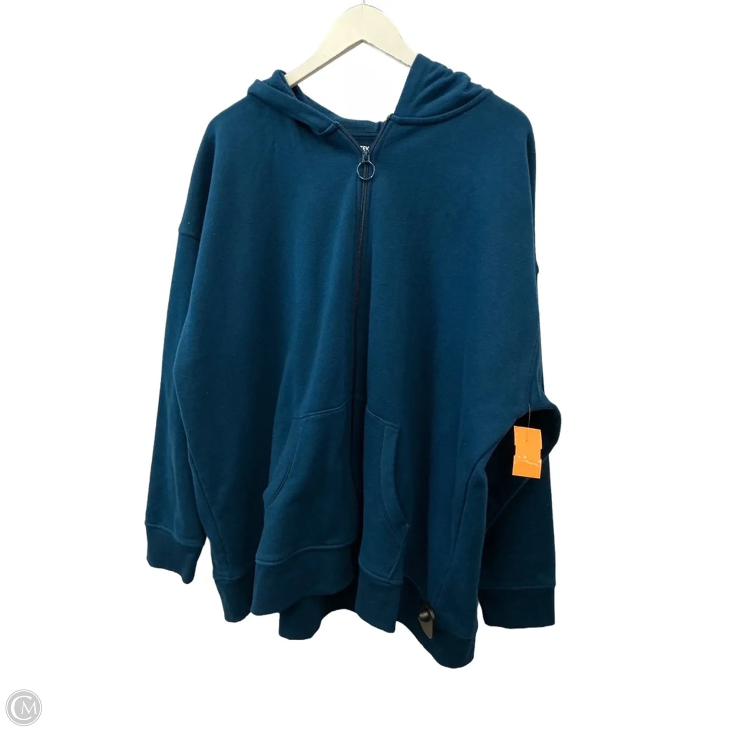Athletic Sweatshirt Hoodie By Tek Gear In Teal, Size: 2x