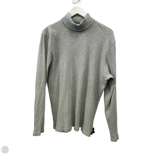Top Long Sleeve By Lands End In Grey, Size: 2x