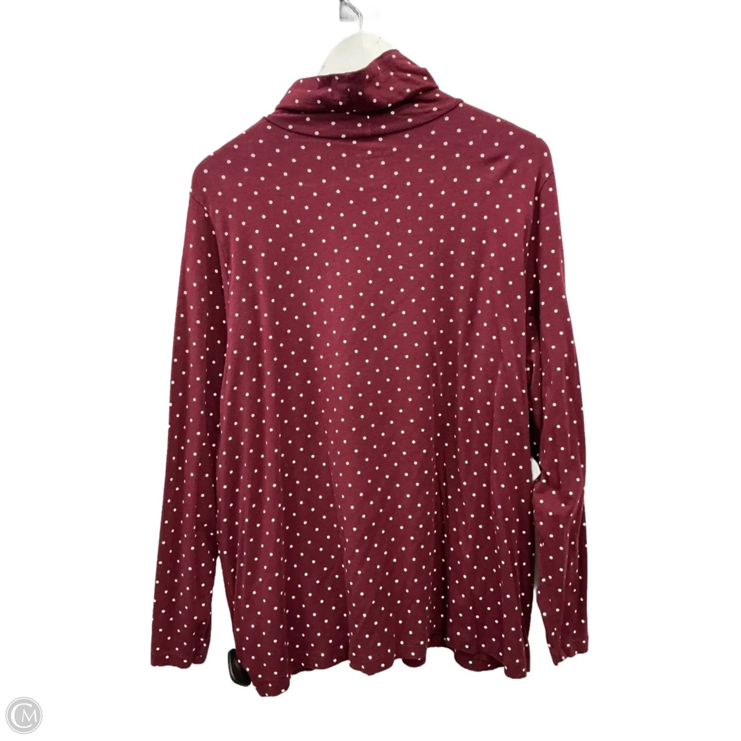 Top Long Sleeve Basic By Lands End In Maroon, Size: 2x