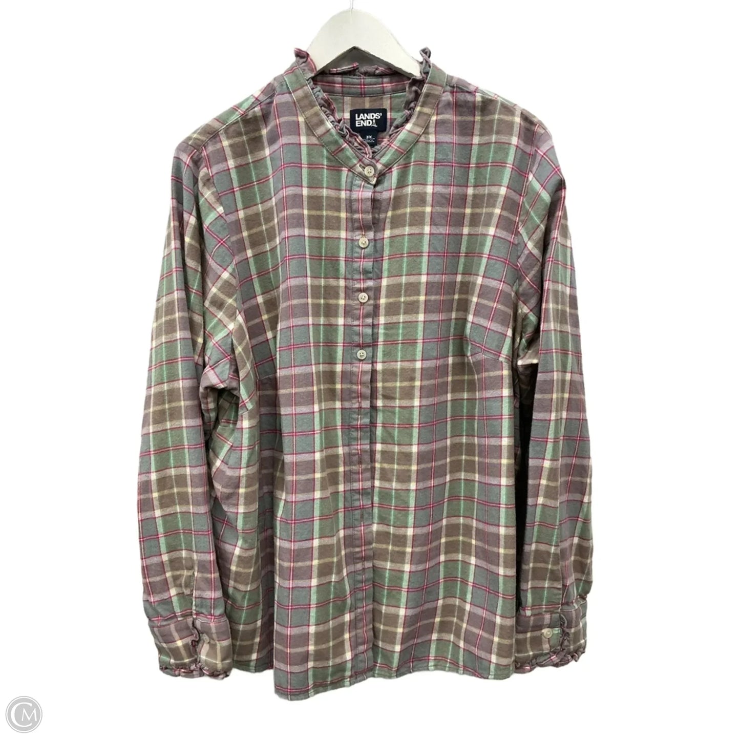 Top Long Sleeve By Lands End In Purple, Size: 3x