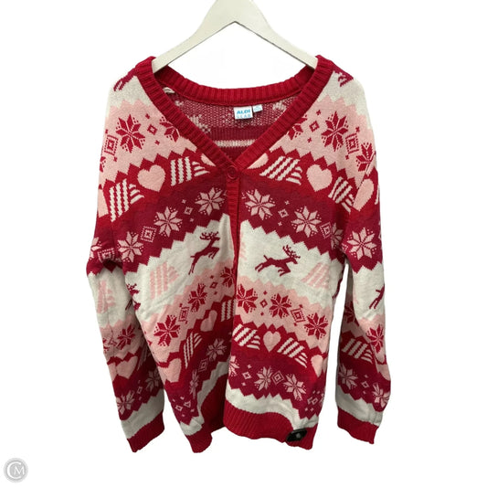 Sweater Cardigan By Cme In Pink, Size: M
