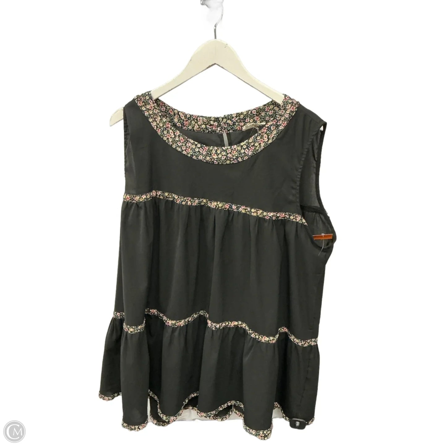Top Sleeveless By Entro In Black, Size: 1x