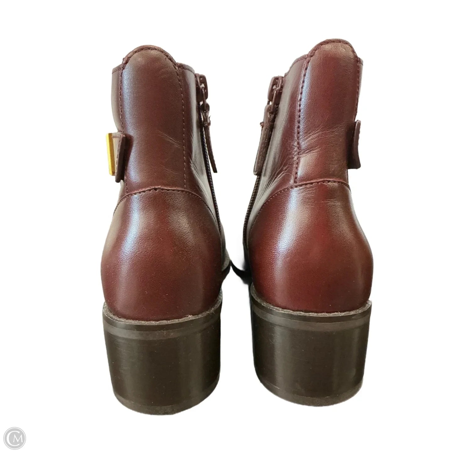 Boots Ankle Heels By Cole-haan In Maroon, Size: 6