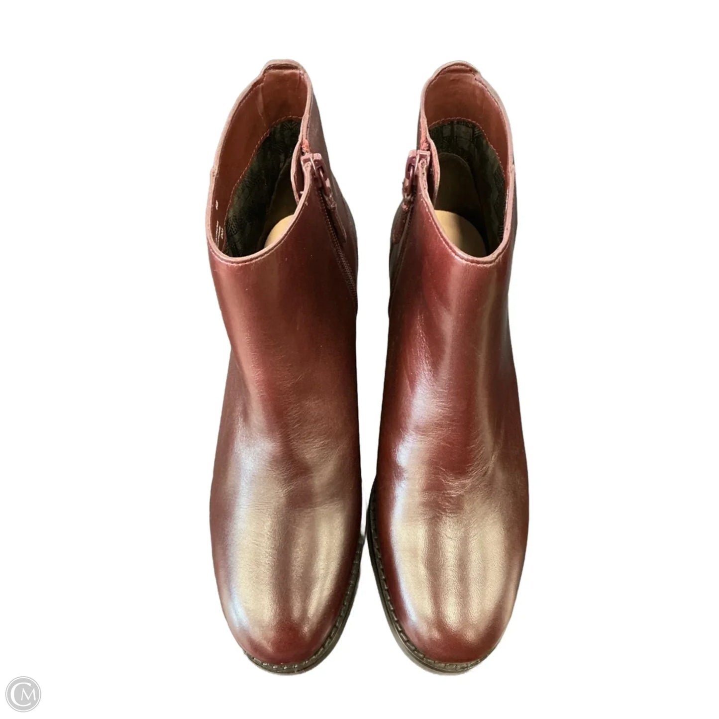 Boots Ankle Heels By Cole-haan In Maroon, Size: 6