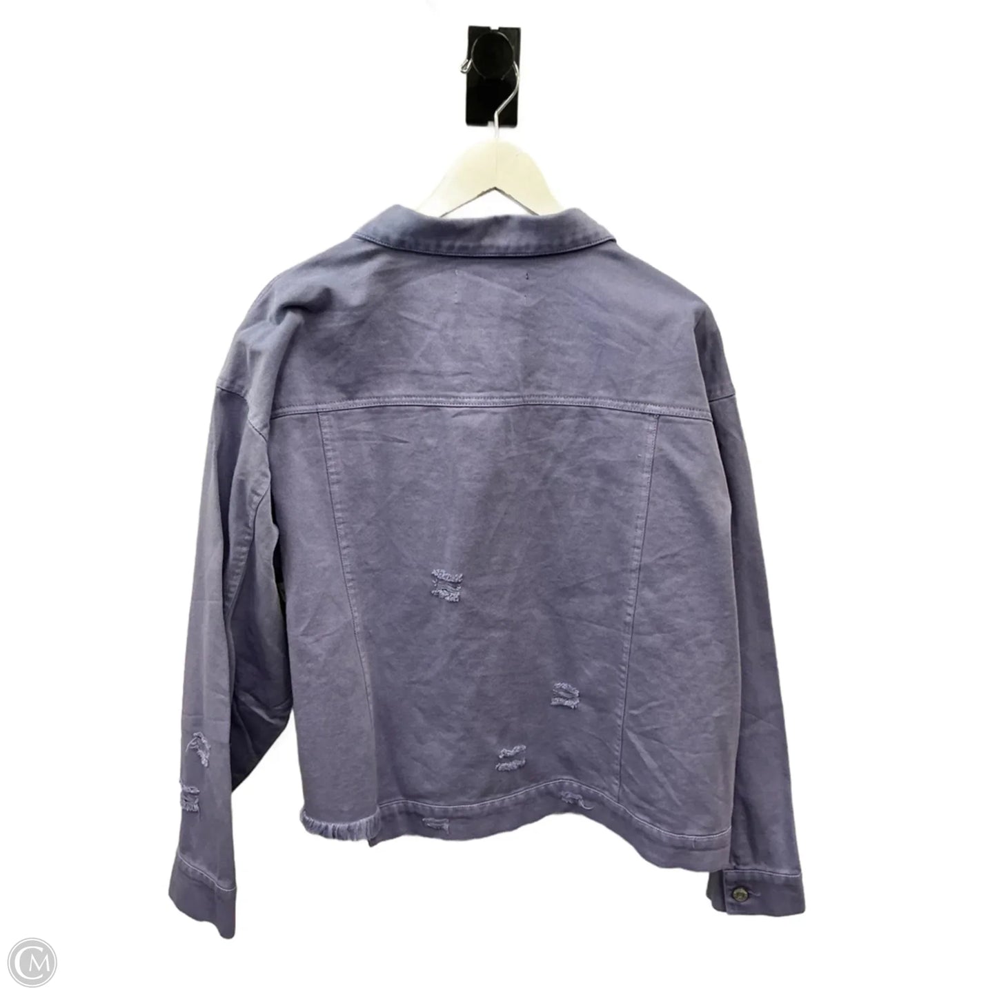 Jacket Denim By White Birch In Purple Denim, Size: 1x