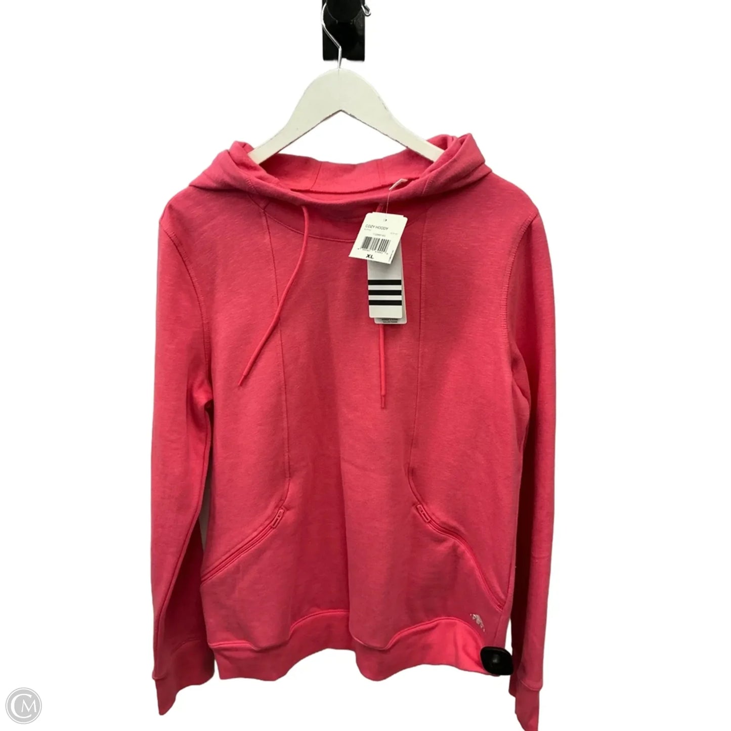 Athletic Sweatshirt Hoodie By Adidas In Coral, Size: Xl