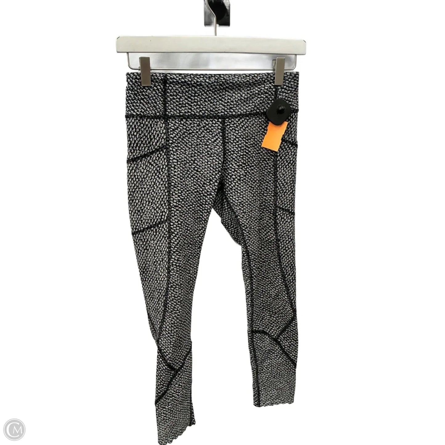 Athletic Leggings By Lululemon In Black & White, Size: S