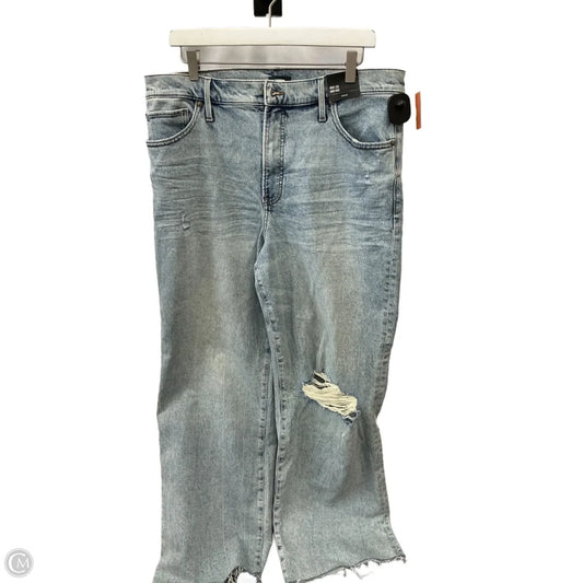 Jeans Wide Leg By Express In Blue Denim, Size: 14