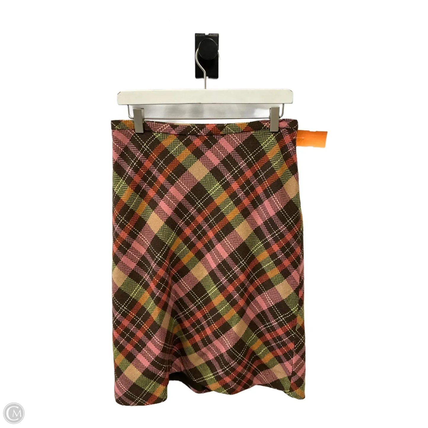 Skirt Midi By Loft In Brown & Pink, Size: 8