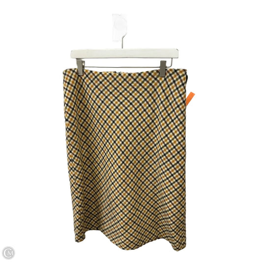 Skirt Midi By Talbots In Yellow, Size: 8