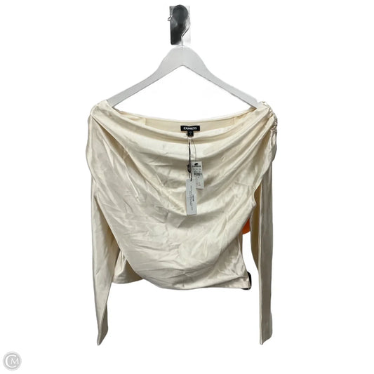 Top Long Sleeve By Express In Cream, Size: S