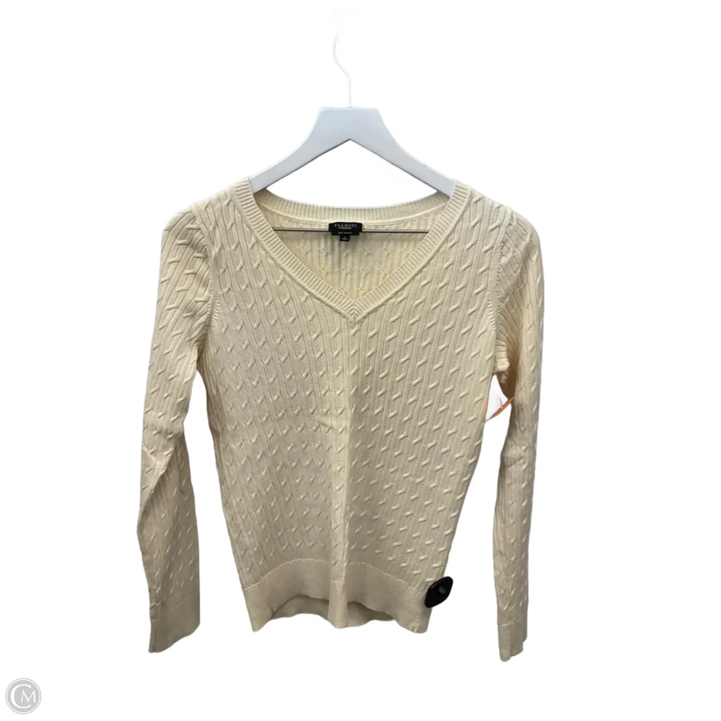 Top Long Sleeve By Talbots In Cream, Size: S