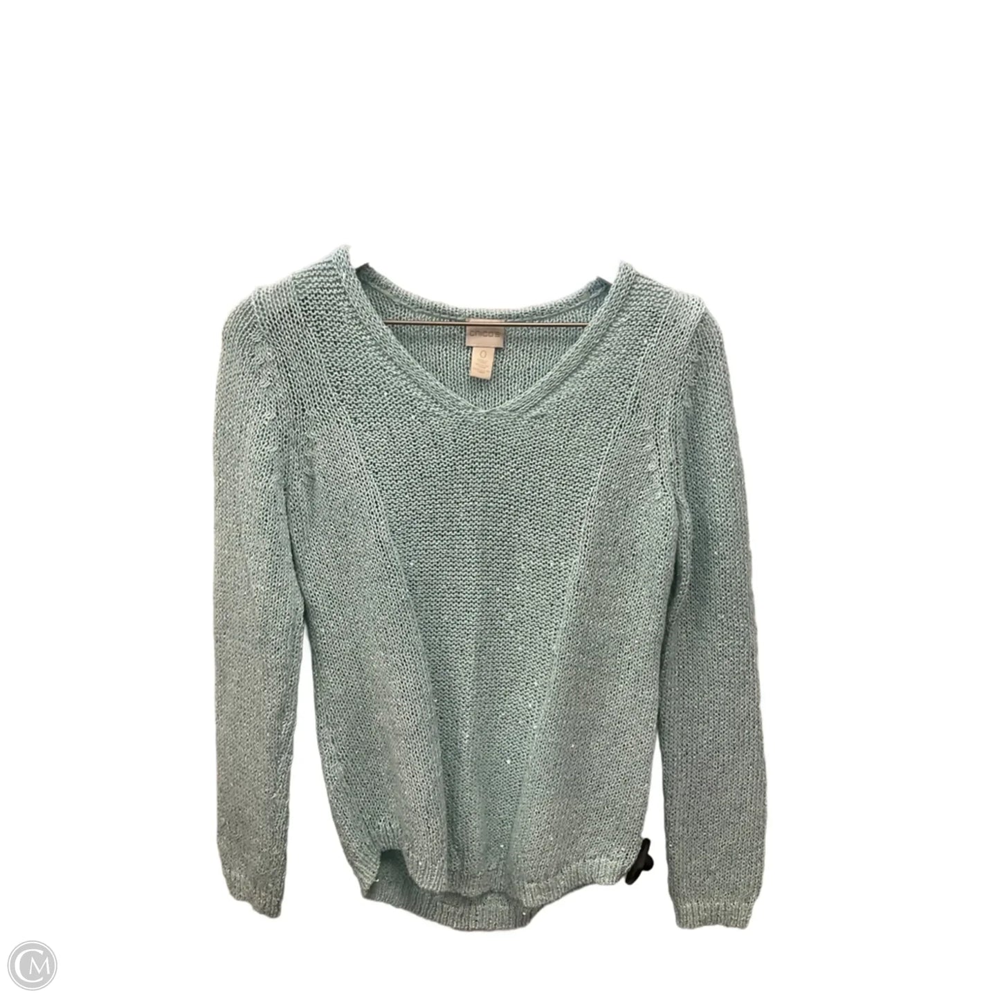Top Long Sleeve By Chicos In Aqua, Size: S
