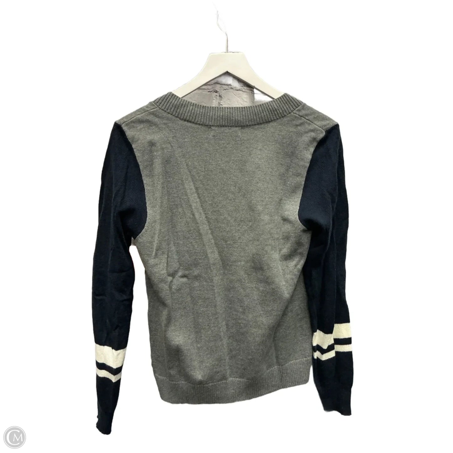 Top Long Sleeve By Treasure And Bond In Blue & Grey, Size: M