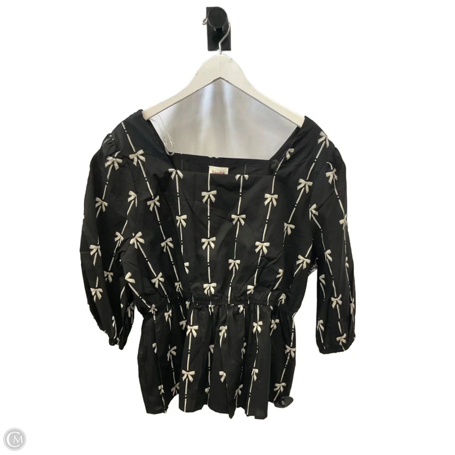 Top Short Sleeve By Hayden La In Black & Grey, Size: 1x