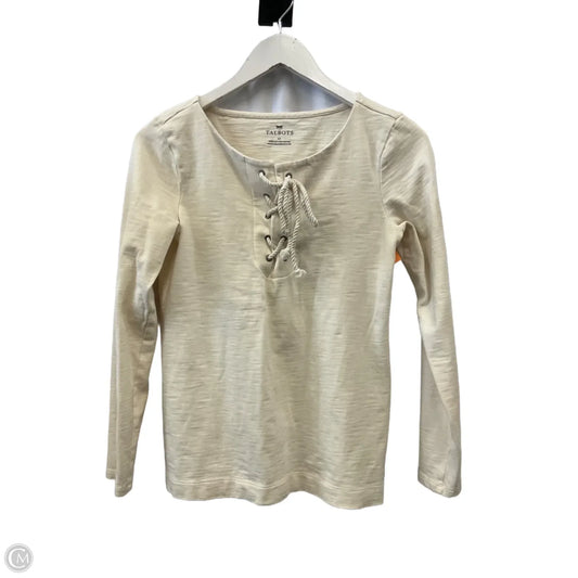 Top Long Sleeve By Talbots In Cream, Size: Xs