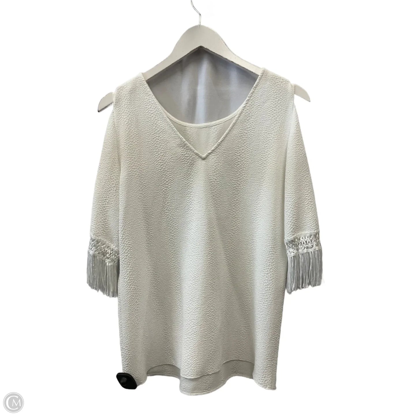 Top Short Sleeve By Chicos In White, Size: S