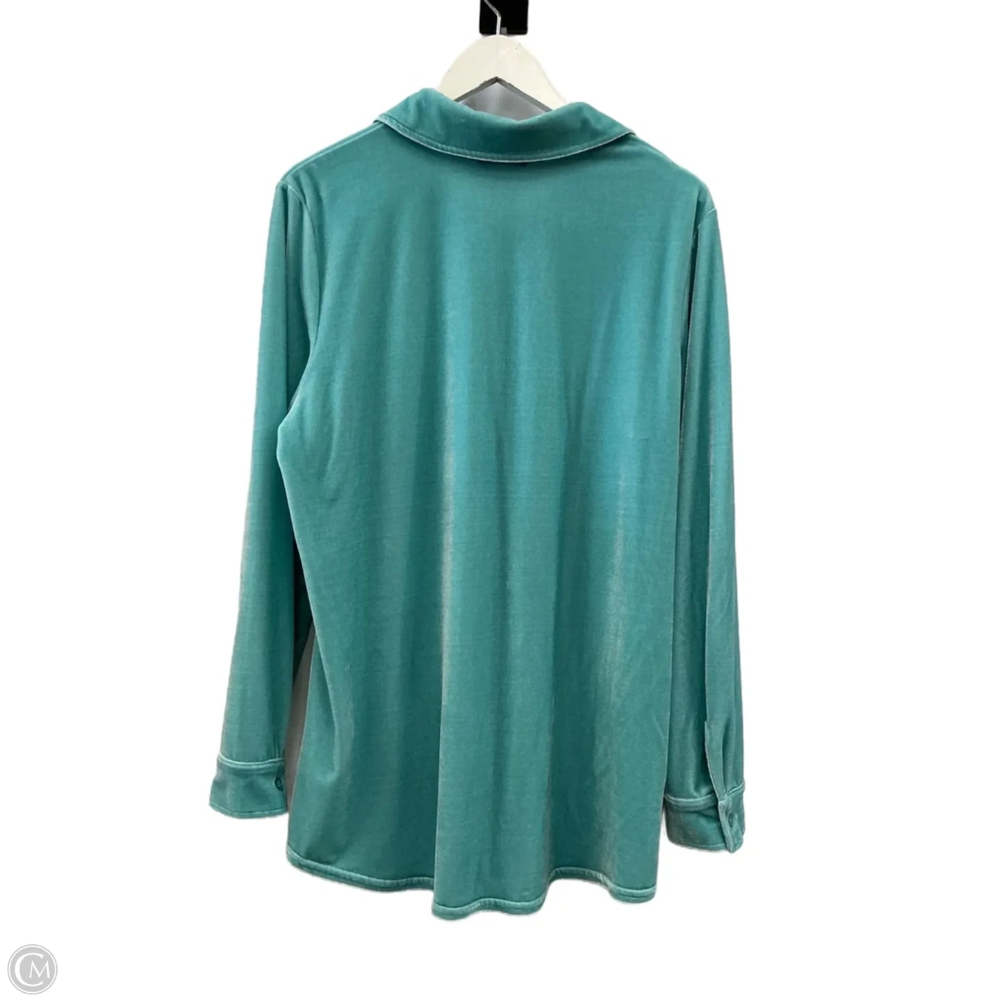 Tunic Long Sleeve By Soft Surroundings In Aqua, Size: L