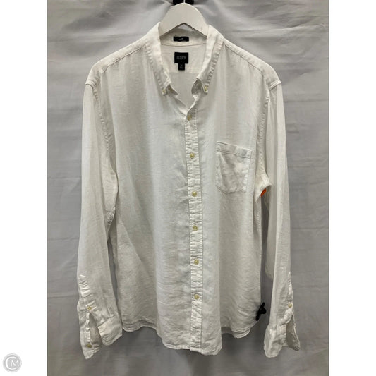 Top Long Sleeve By J. Crew In White, Size: Xl