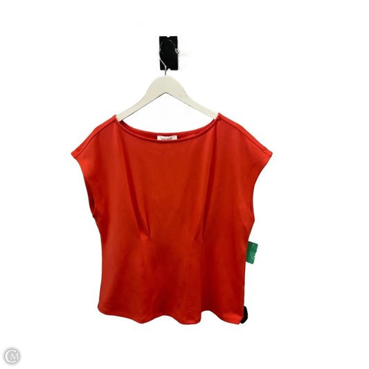 Top Short Sleeve By Nine West Apparel In Orange, Size: Xl