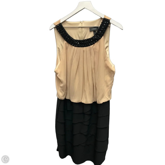 Dress Party Midi By Dressbarn In Tan, Size: 1x