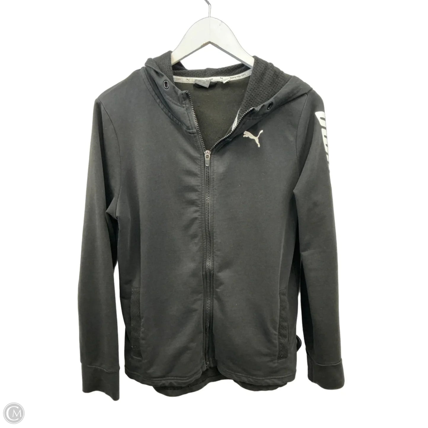 Athletic Jacket By Puma In Black, Size: L